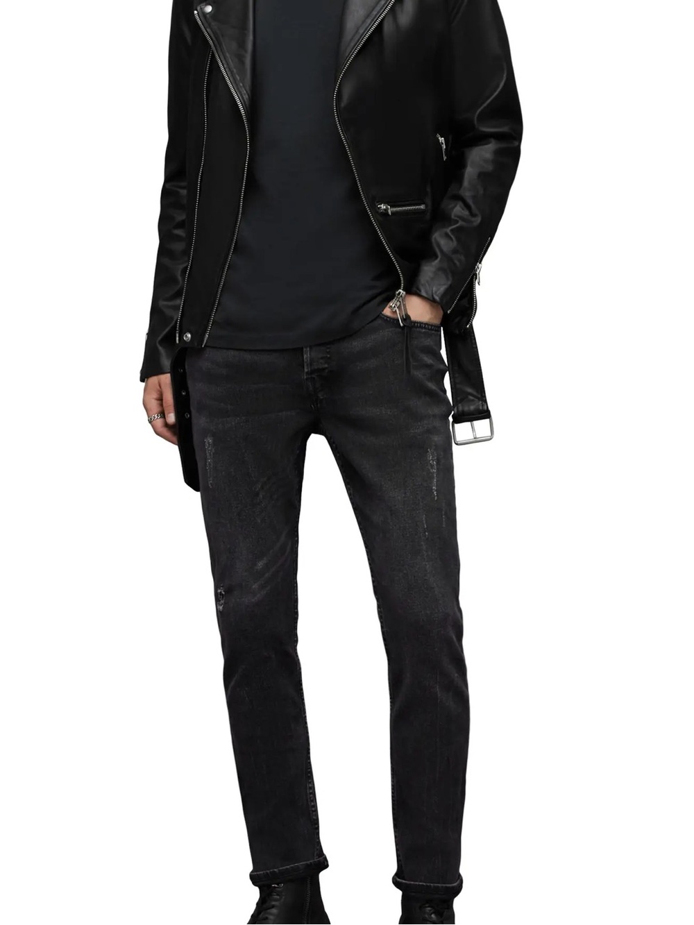Men's ALL SAINTS Black “Rex” Jeans